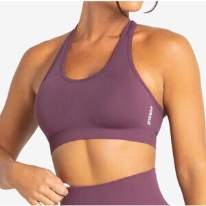 Pursue Fitness Move Seamless Sports Bra Plum Crop Gym Top Size XS